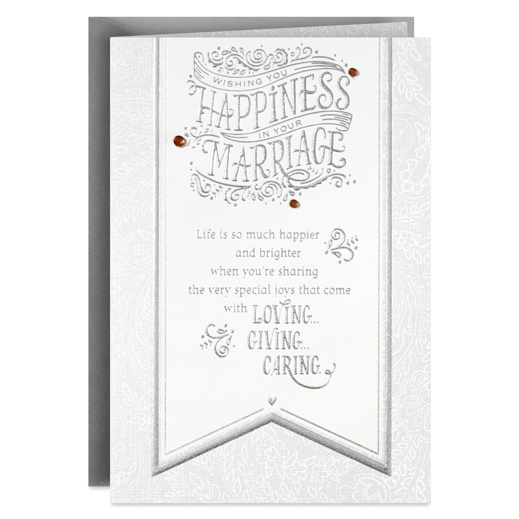 Hallmark Wedding Card (Wishing You Happiness)