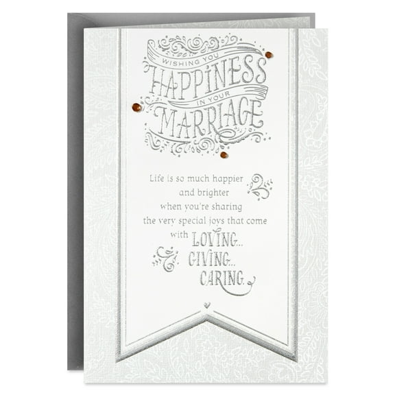 Hallmark Wedding Card (Wishing You Happiness)