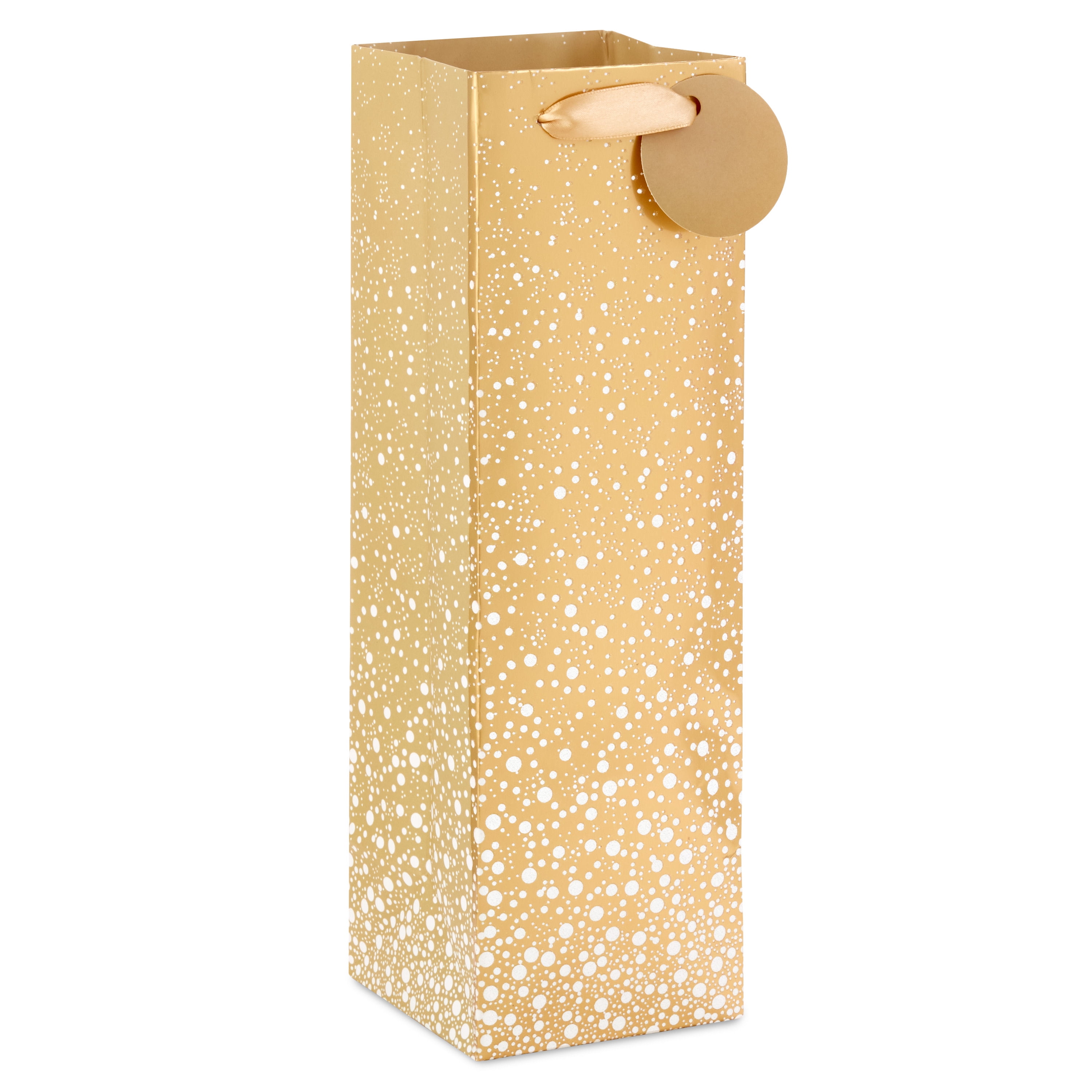 Hallmark Wine Gift Bag (Gold Sparkle)