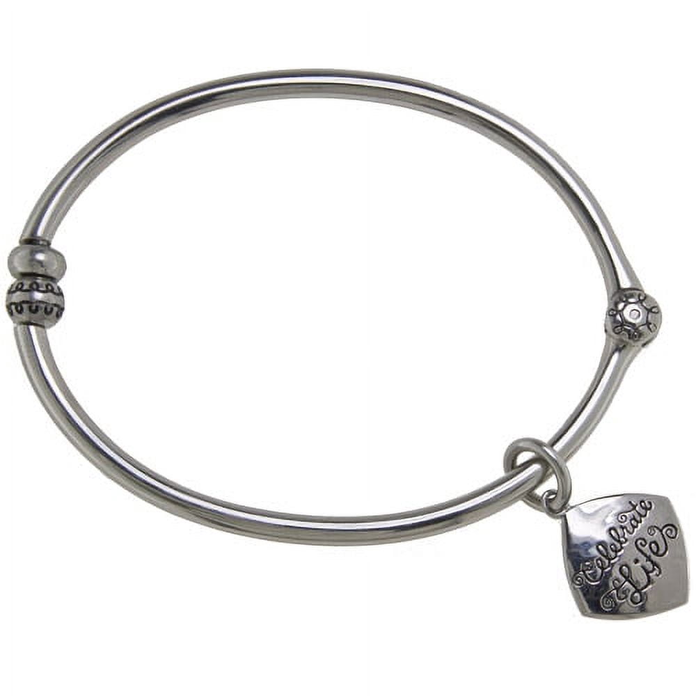 Hallmark Women's Stainless Steel Celebrate Life Starter Bangle