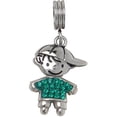 thumbnail image 1 of Hallmark Women's Stainless-Steel Crystal Birthstone Boy Charm, 1 of 2