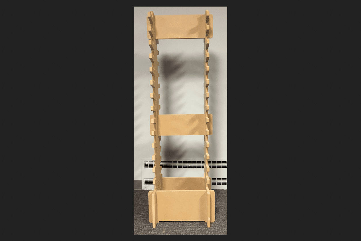 Hallmark Wooden Sentiments Blond Display Rack 4 in. H x 19 in. W x 69 ...