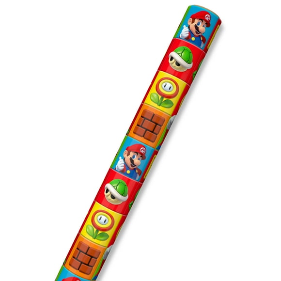 Hallmark Wrapping Paper, 22.5 Sq. ft. (Nintendo Mario Brothers)