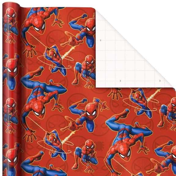 Hallmark Wrapping Paper, 22.5 sq. ft. (Marvel Spider-Man on Red)