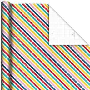Hallmark Wrapping Paper Roll (Colorful Diagonal Stripes) 20 sq. ft.