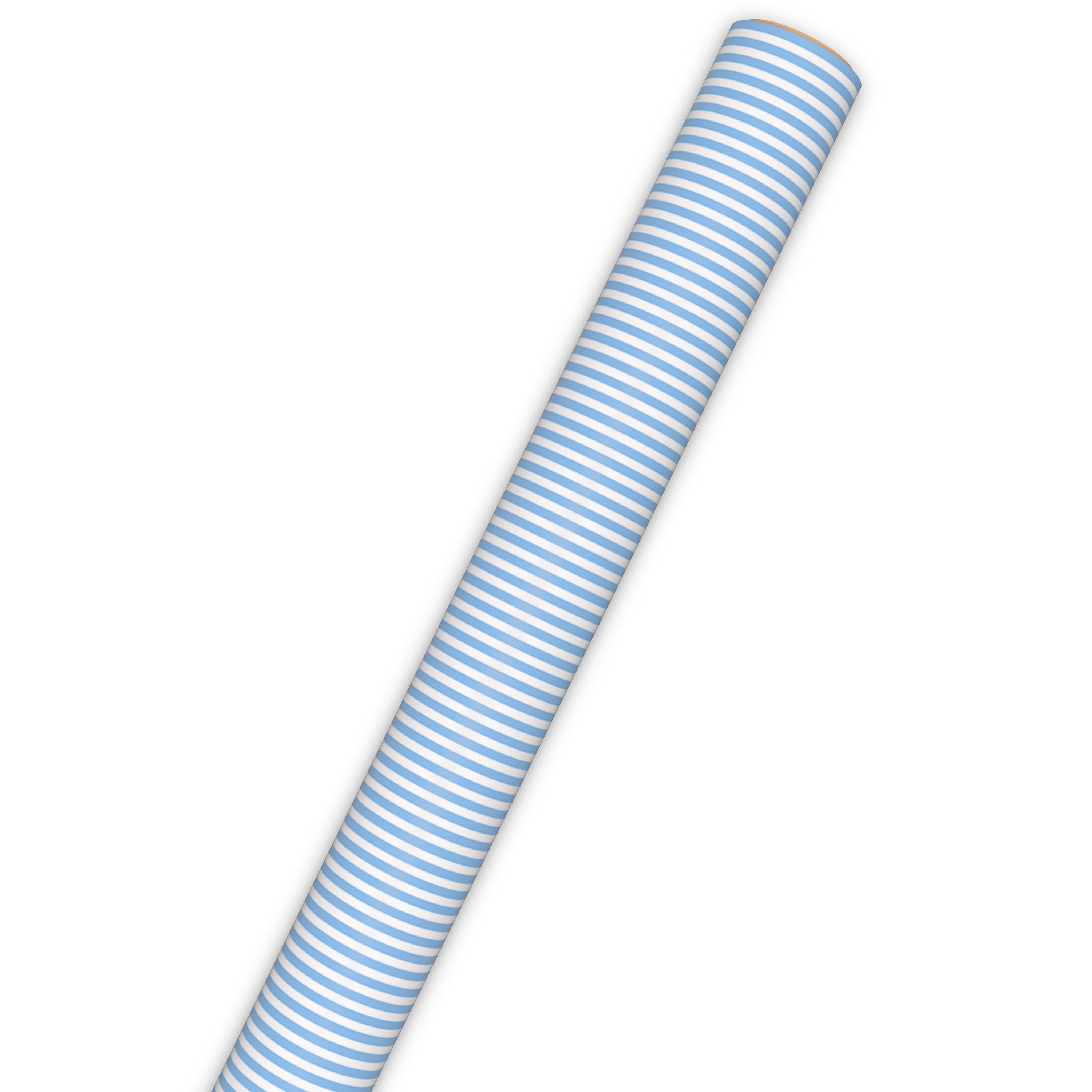 Hallmark Wrapping Paper Roll (Seersucker Light Blue Stripe) 20 Sq