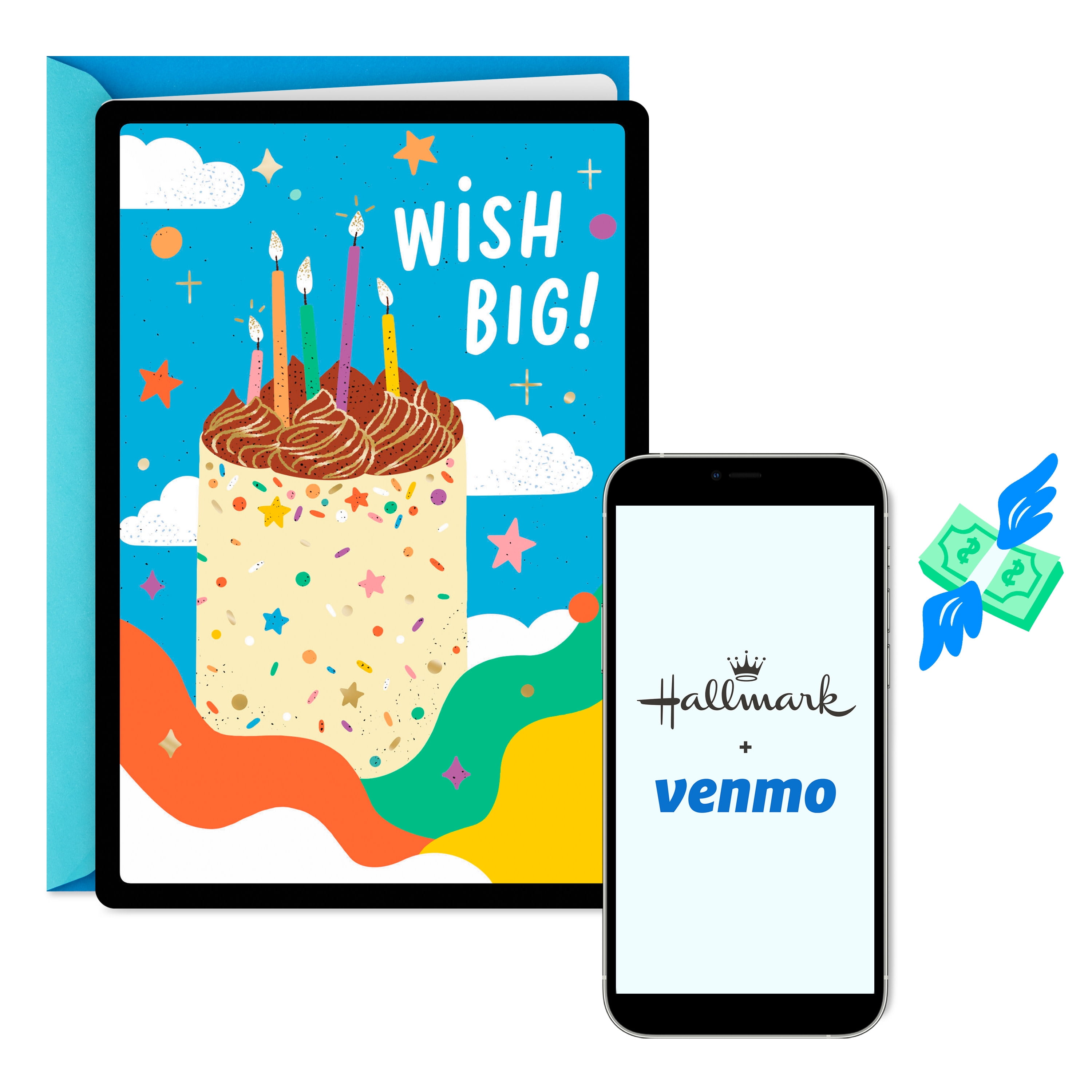 Hallmark And Venmo Birthday Greeting Card (Wish Big)