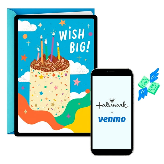 Hallmark And Venmo Birthday Greeting Card (Wish Big)