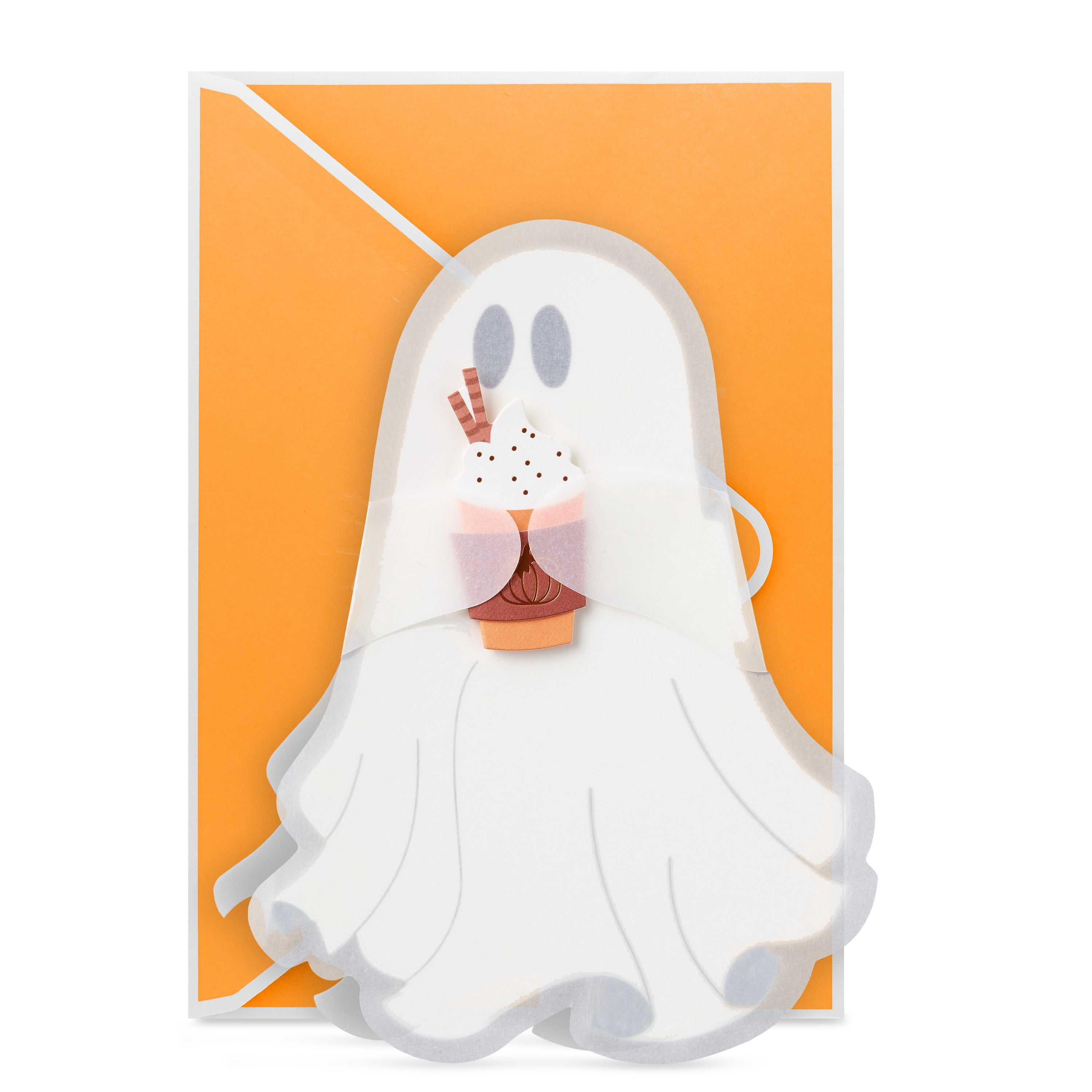 Hallmark Paper Craft Halloween Card With Mini Card (Fun Ghost), 1 Count