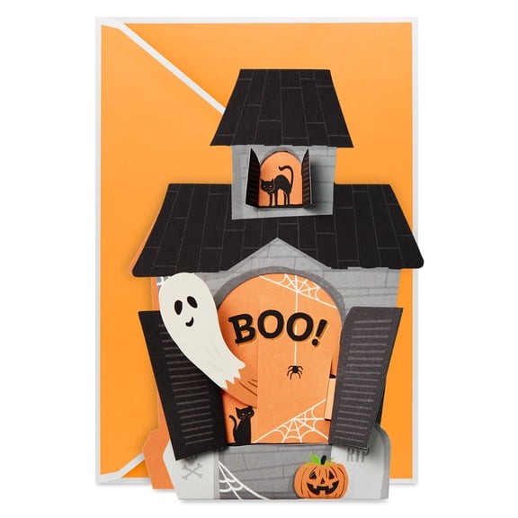 Hallmark Pop-Up Paper Craft Halloween Card (Haunted House)