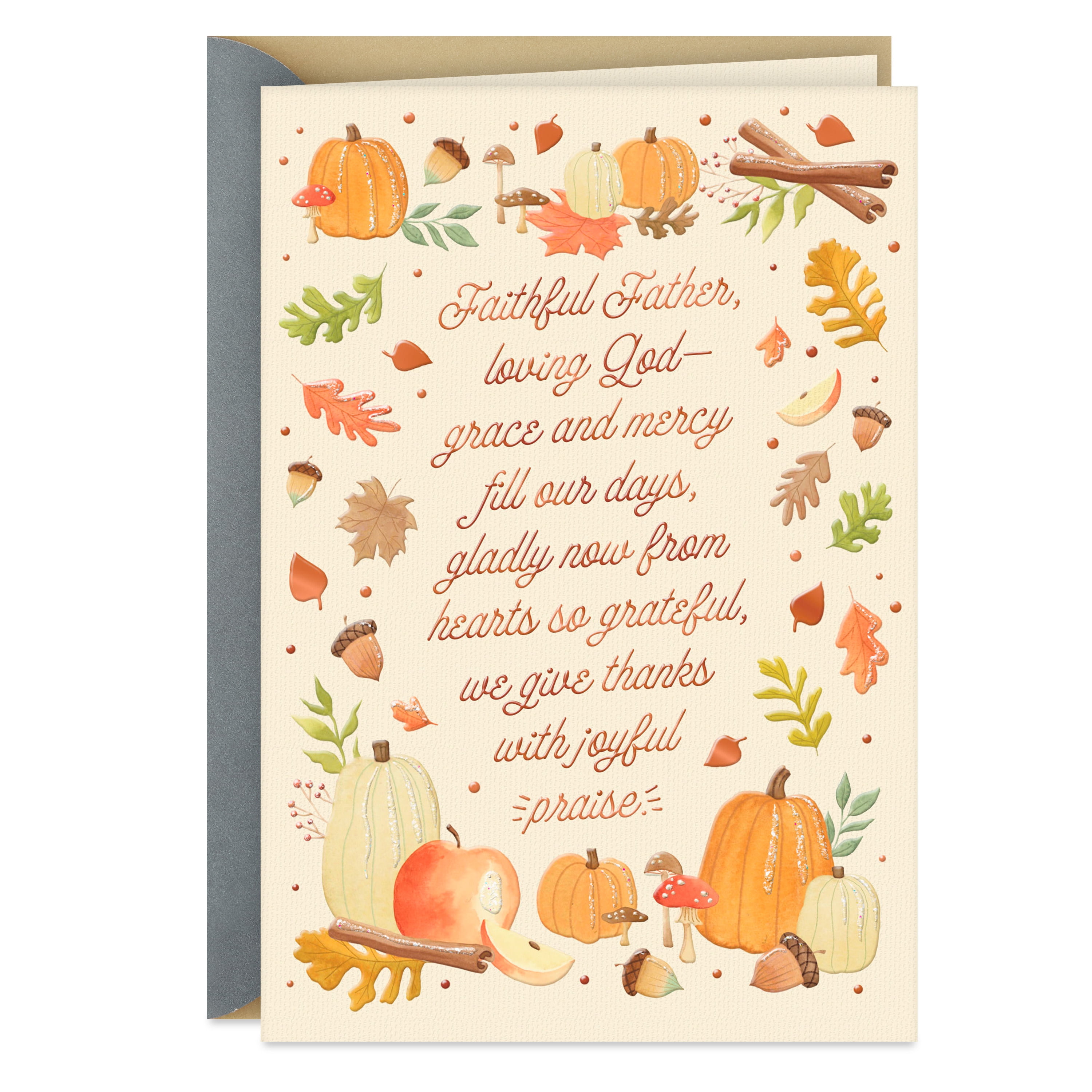 DaySpring Religious Thanksgiving Card (God's Abundant Blessings), 1 Count