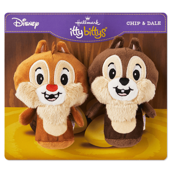 Hallmark itty bittys Disney Chip & Dale Plush, Set of 2 New with Tag