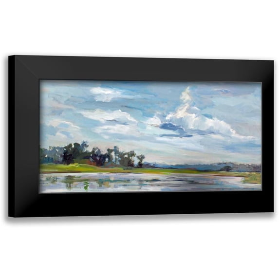 Hallock, Carol 14x9 Black Modern Framed Museum Art Print Titled - Tree Reflections