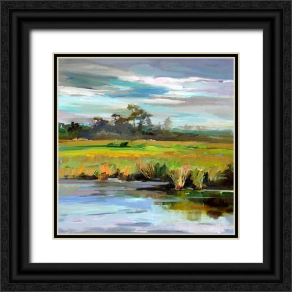 Hallock, Carol 26x26 Black Ornate Wood Framed with Double Matting Museum Art Print Titled - Early Evening