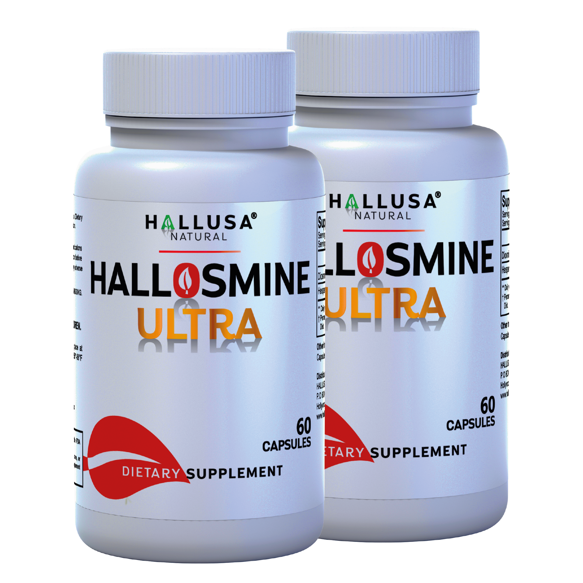 Hallosmine Ultra Diosmin Circulation & Hesperidin - Vein Support for Legs - Blood Circulation Supplements - Varicose Veins Treatment for Legs - 120 Cap