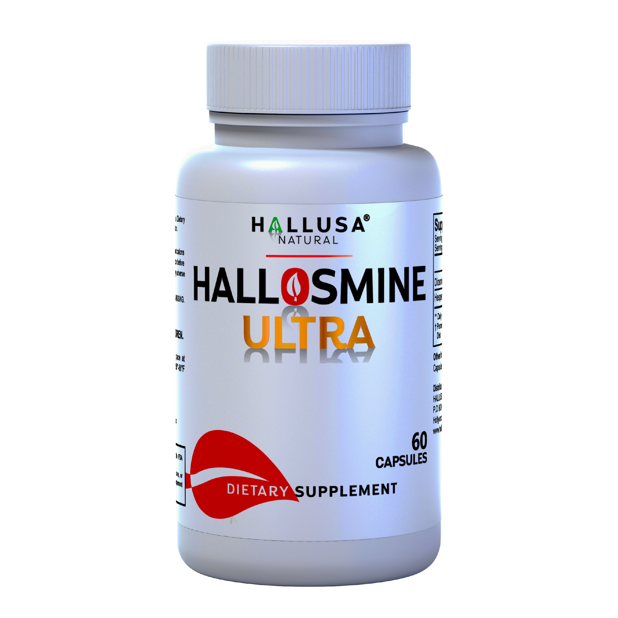 HALLOSMINE ULTRA - Diosmin & Hesperidin Circulation Support, Vein Health, Diosmin 500mg & Hesperidin 150mg, Varicose Veins - 60 Caps