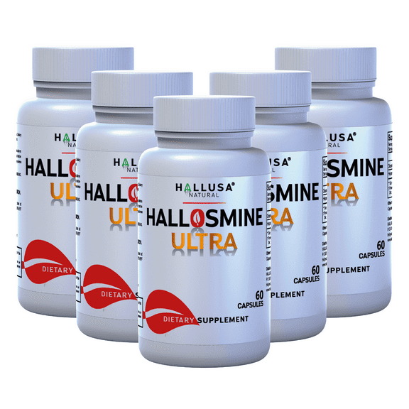 Hallosmine Ultra Diosmin Circulation & Hesperidin - Vein Support for Legs - Blood Circulation Supplements - Varicose Veins Treatment for Legs - 300 Cap