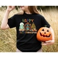 thumbnail image 1 of Hallothanksmas Holiday Graphic Tee Christmas Celebration Cotton Comfortable T-Shirt Black S-5XL, 1 of 5