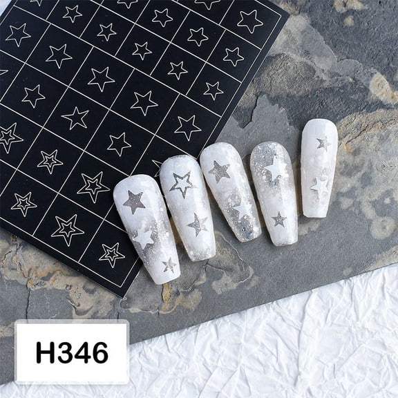 Hallow Star Heart Butterfly Nail Forms Fringe Tip Guides Sticker DIY Nail Art Tips Stickers Stencil Strips Manicure Tool Salon