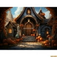 thumbnail image 1 of Hallowe Day Photography Backdrops Props Wagon Tablecloth Fall Sce With Pumpkin Patch Door Photo Studio Background HW-01, 1 of 5
