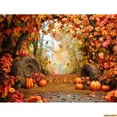 thumbnail image 1 of Hallowe Day Photography Backdrops Props Wagon Tablecloth Fall Sce With Pumpkin Patch Door Photo Studio Background HW-01, 1 of 5
