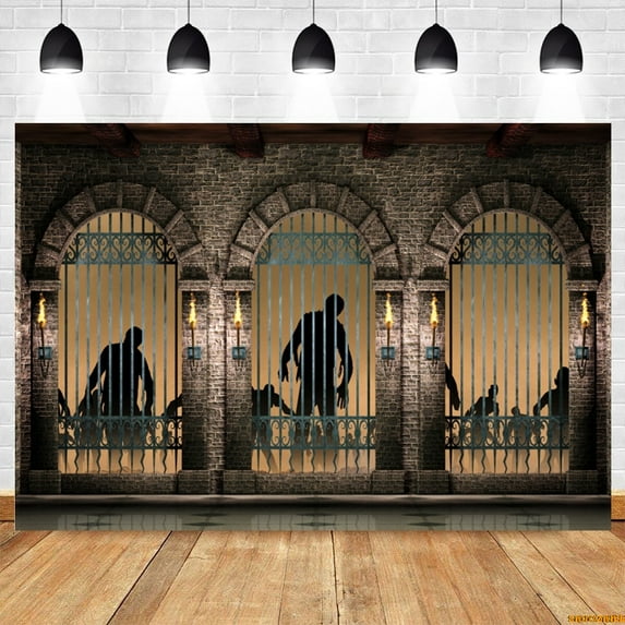 Hallowe Horror Circus Backdrop for Photography Evil Clown Scary Carnival Hallowmas Photo Background Kids Birthday Party r