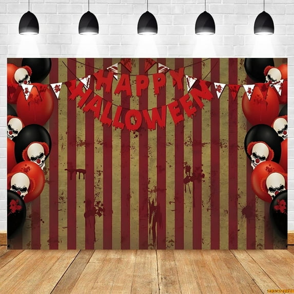 Hallowe Horror Circus Backdrop for Photography Evil Clown Scary Carnival Hallowmas Photo Background Kids Birthday Party r