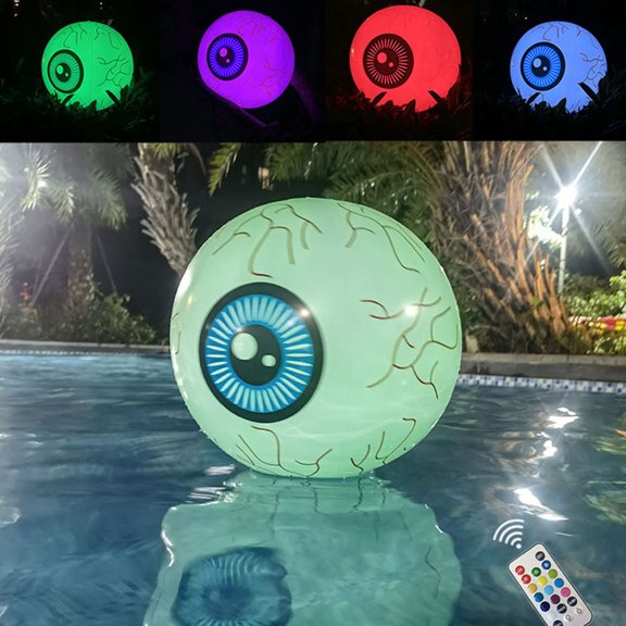 Hallowe Led Inflatable Remote Control 16 Inch Eyeball Swimming