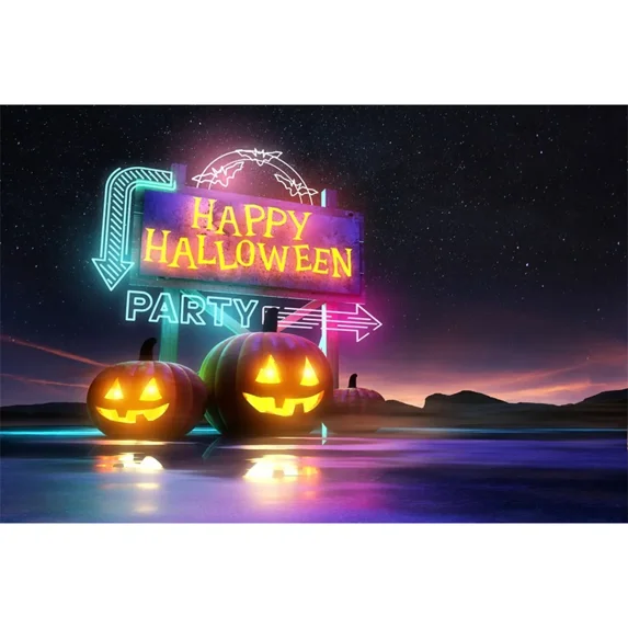 Hallowe Photography Backdrop Childr Party Photocall Pumpkins Lantern Photobooth Backgrounds Photo Studio Props
