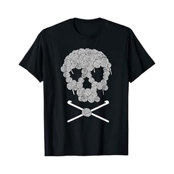 Halloweeen Skull Crochet Lovers Yarn Funny Skeleton T-shirt T-Shirt