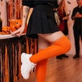 thumbnail image 1 of Halloween 1 pair Women's Thigh High Socks, Polyester Non-Transparent Over-the-Knee Stockings, Halloween Style Stretchy Socks for Cosplay and Party Wear, 1 of 6