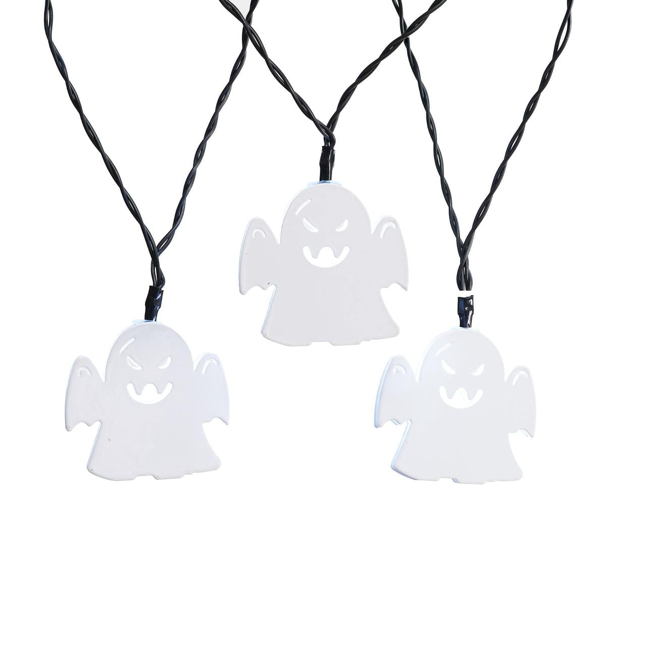 Halloween 10Count Battery Operated Cool White Metal Ghost LED Lights