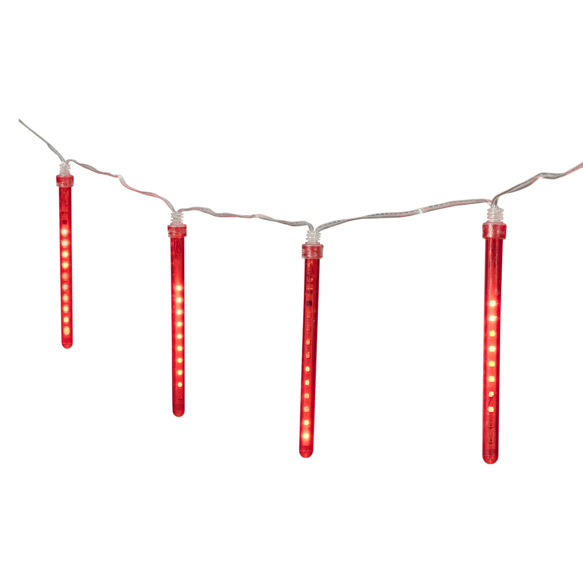 Halloween 10Count Indoor/Outdoor Red LED Dripping Icicle Lights, 9', by Way To Celebrate