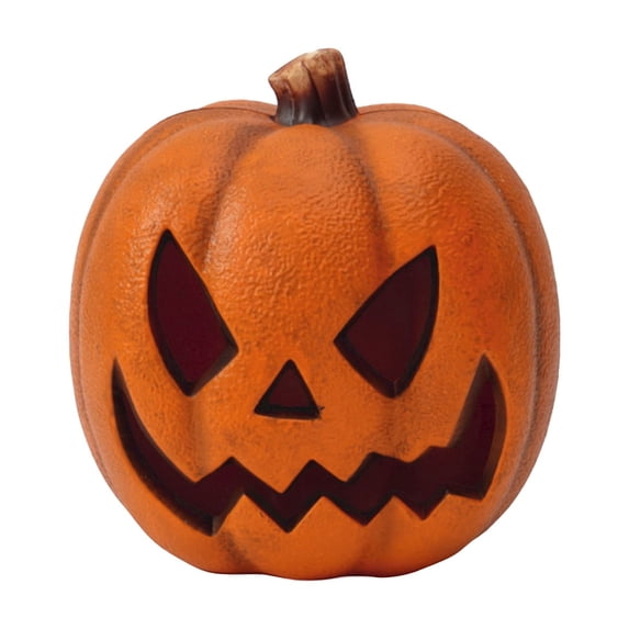 Halloween 10 Inch Glowing Pumpkin Lantern Decor, Light Up LED Jack O Lantern Figurine for Tabletop Mantel Shelf Entryway Fall Thanksgiving Indoor Home Decoration Accent