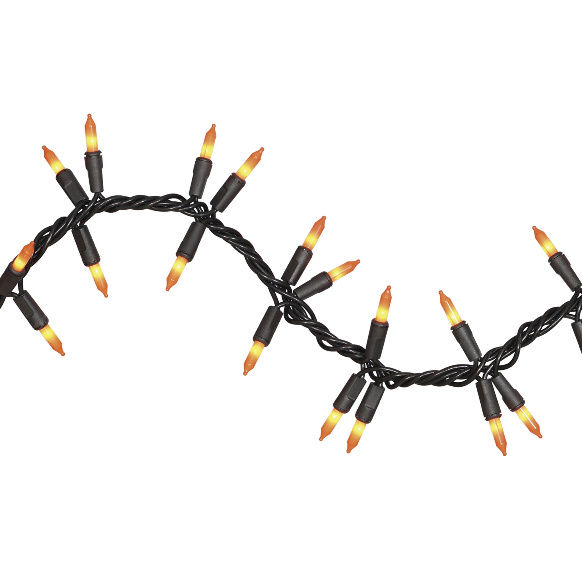 Halloween 120Count Indoor/Outdoor Orange Garland Incandescent Mini
