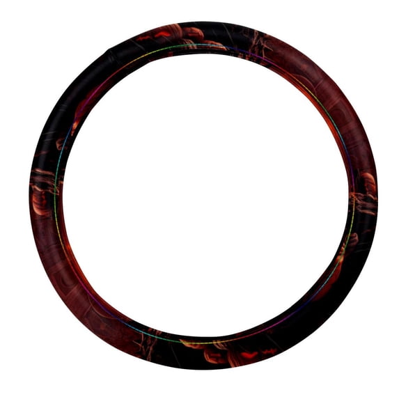 Halloween 14.5 Inch Printing PVC Leather Auto Accessories Car Wheel Cover Steering Wheel Covers