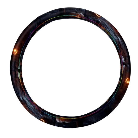 Halloween 14.5 Inch Printing PVC Leather Steering Wheel Cover Car Wheel Covers Auto Accessories