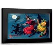 Halloween 14x10 Black Modern Framed Museum Art Print Titled - Halloween
