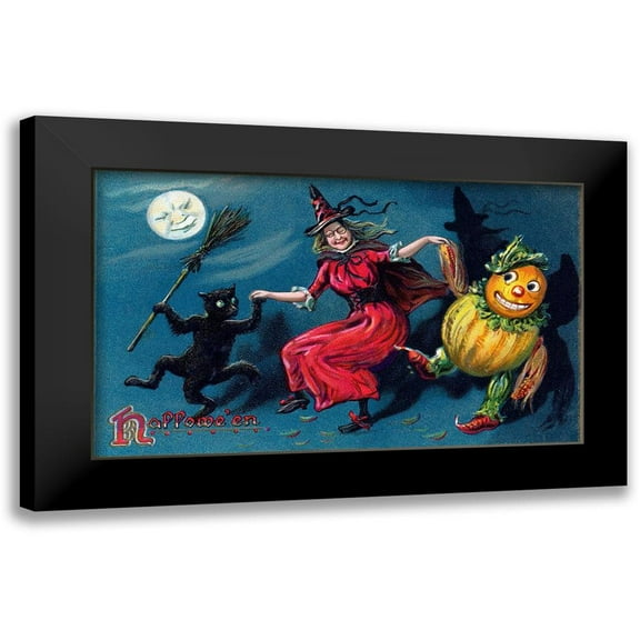 Halloween 14x10 Black Modern Framed Museum Art Print Titled - Halloween