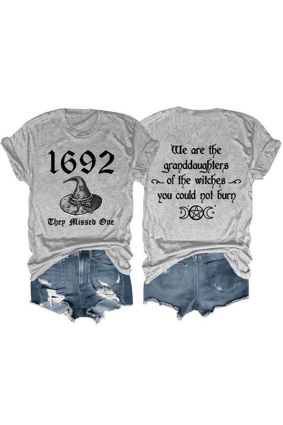 Halloween 1692 They Missed One T-Shirt Witch Shirt Unisex