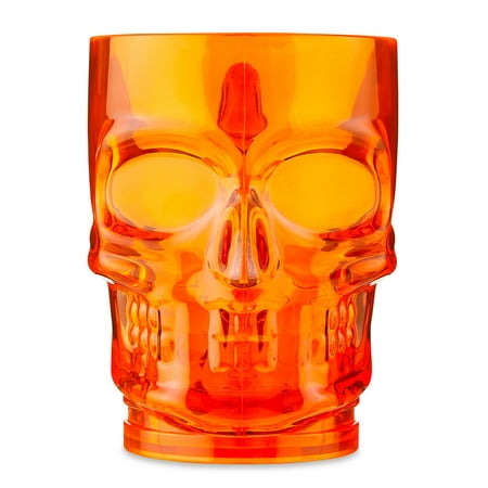 product image of Halloween 19 oz Skull Beer Mug, Orange, Plastic, Partyware, Way to Celebrate