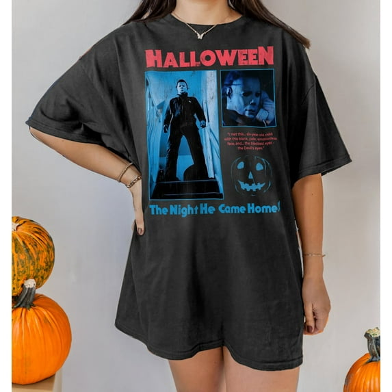 Halloween 1978 Michael Myers Movie T-Shirt | Vintage Horror Movie T-shirt | John Carpenters Halloween Shirt | Unisex Horror Fan Apparel,Black Color,Size M