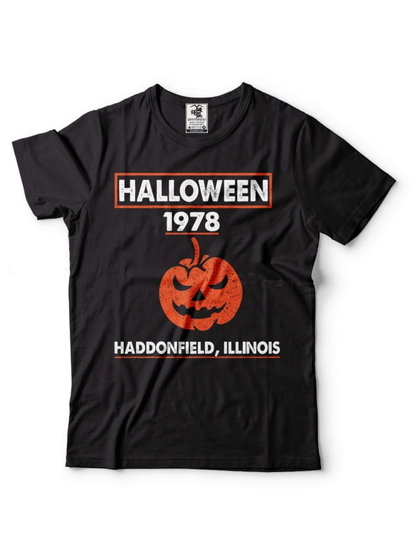 Halloween 1978 T Shirt Horror Movie Shirt Movie Inspired Tee Shirt Haddonfield Illinois Shirt (Large Black)