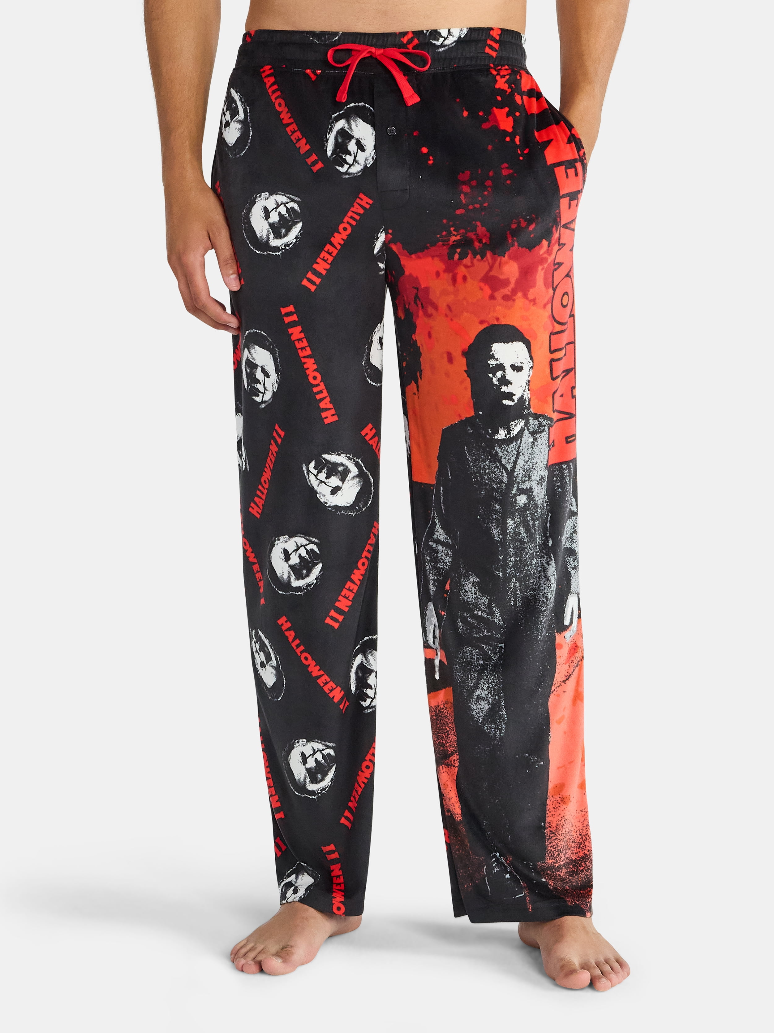 Halloween 2 Men's and Big Men's Split Leg Graphic Pants, Sizes S-2XL