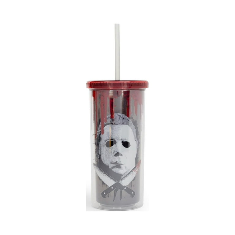 Halloween 2 Michael Myers Carnival Cup with Lid and Straw | Holds 20 Ounces