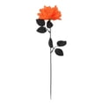 thumbnail image 1 of Halloween 2 Pack Orange Artificial Rose Stems, Fabric Faux Flowers with Black Leaves for Vase Arrangements, Table Centerpiece and Party Decor, 1 of 5