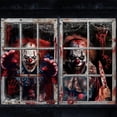 thumbnail image 1 of Halloween 2 Pack Scary Clown Window Door Curtain Hanging Backdrop, Spooky Bloody Horror Decor for Haunted House, Indoor Outdoor Halloween Party Decoration Supplies,A, 1 of 3