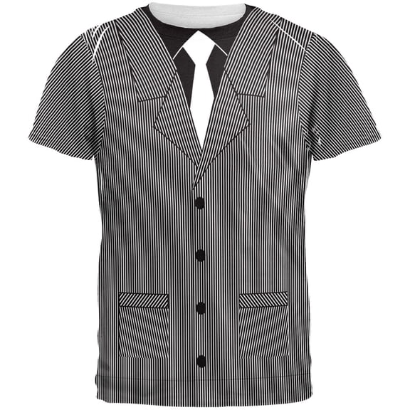 Halloween 20's Gangster All Over Mens Costume T Shirt