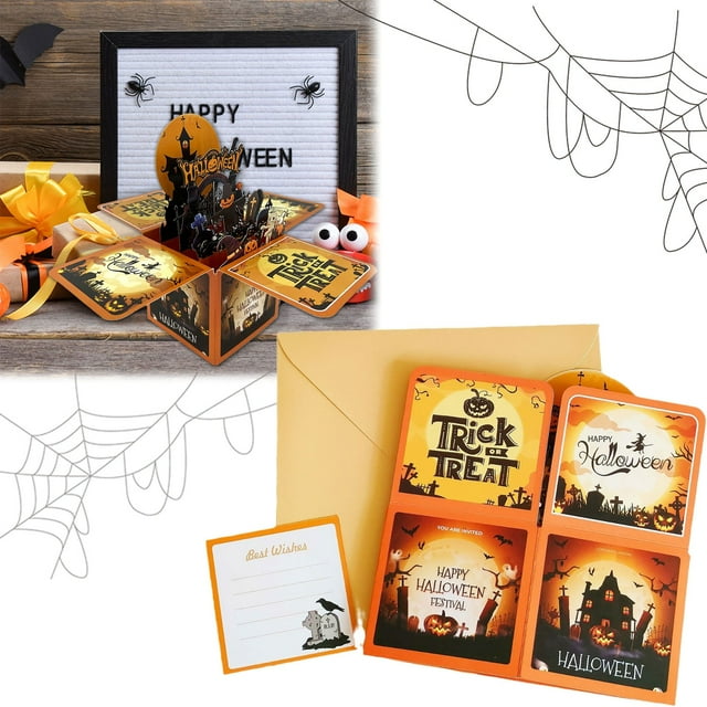 Halloween 2024 Sales 2packs Greeting Card,New Border Hit Halloween