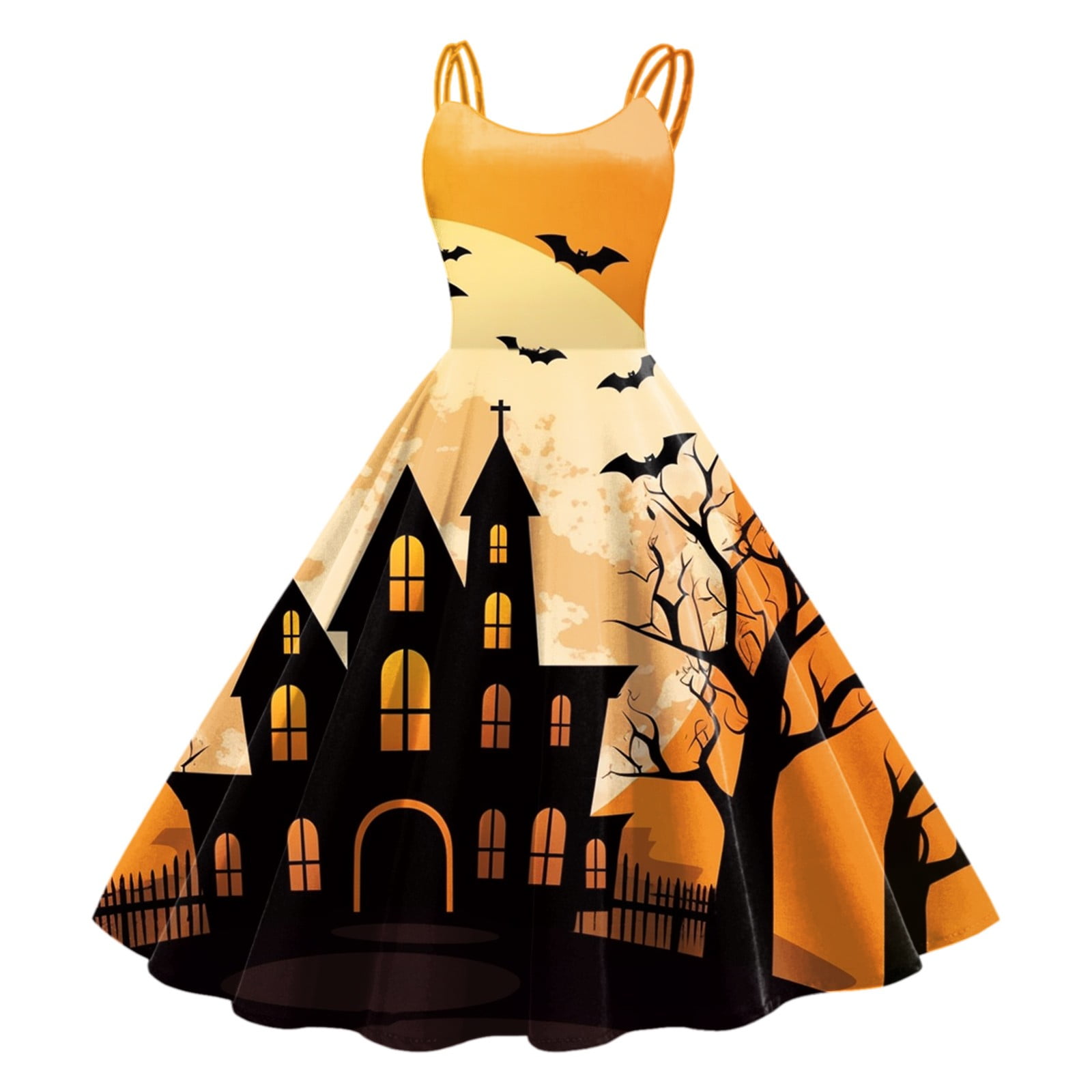 Halloween 2025 V Neck Midi Dress Gothic Swimsuits for Women Womens